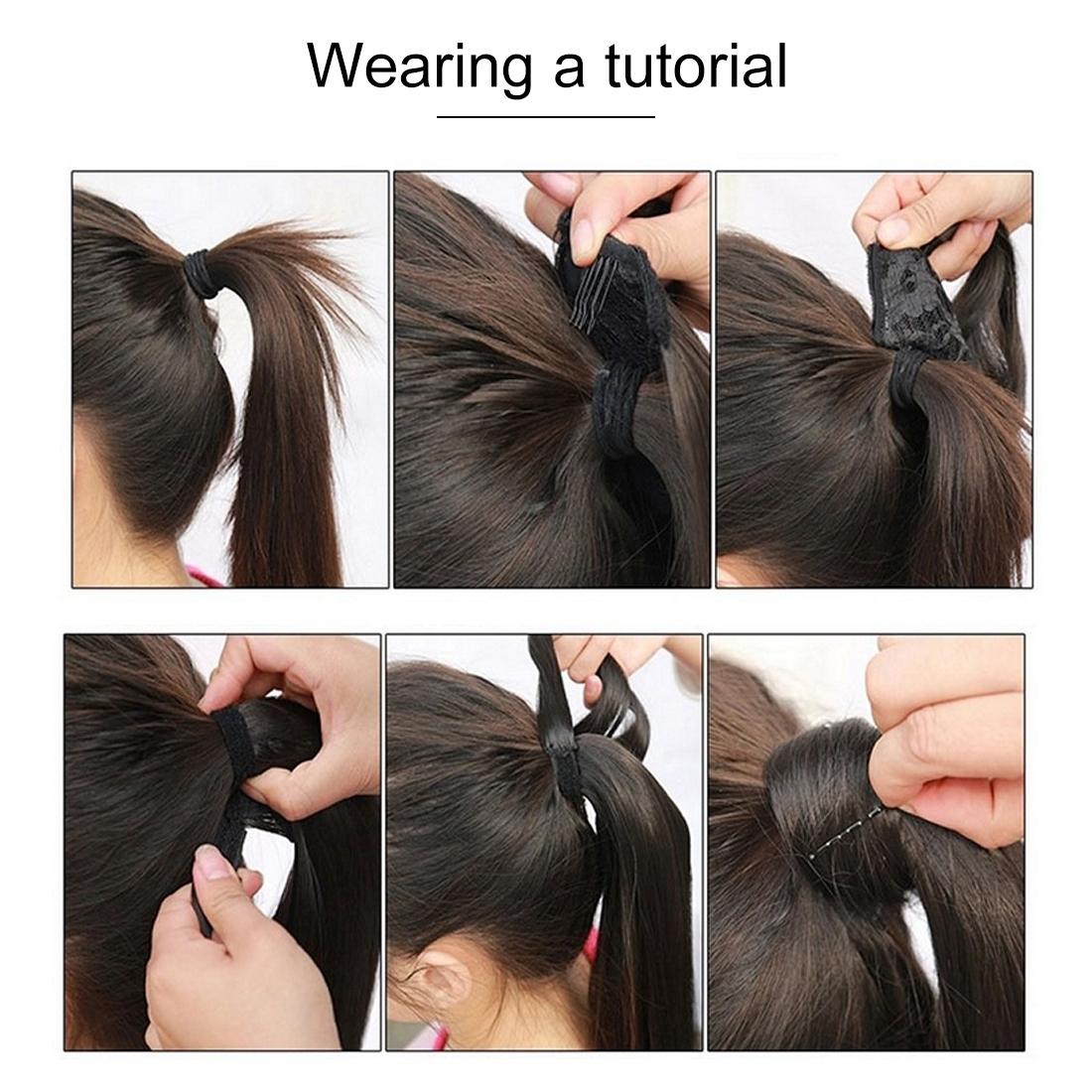 60 Inch Long Straight Ponytail With Invisible Bandage For Seamless Look