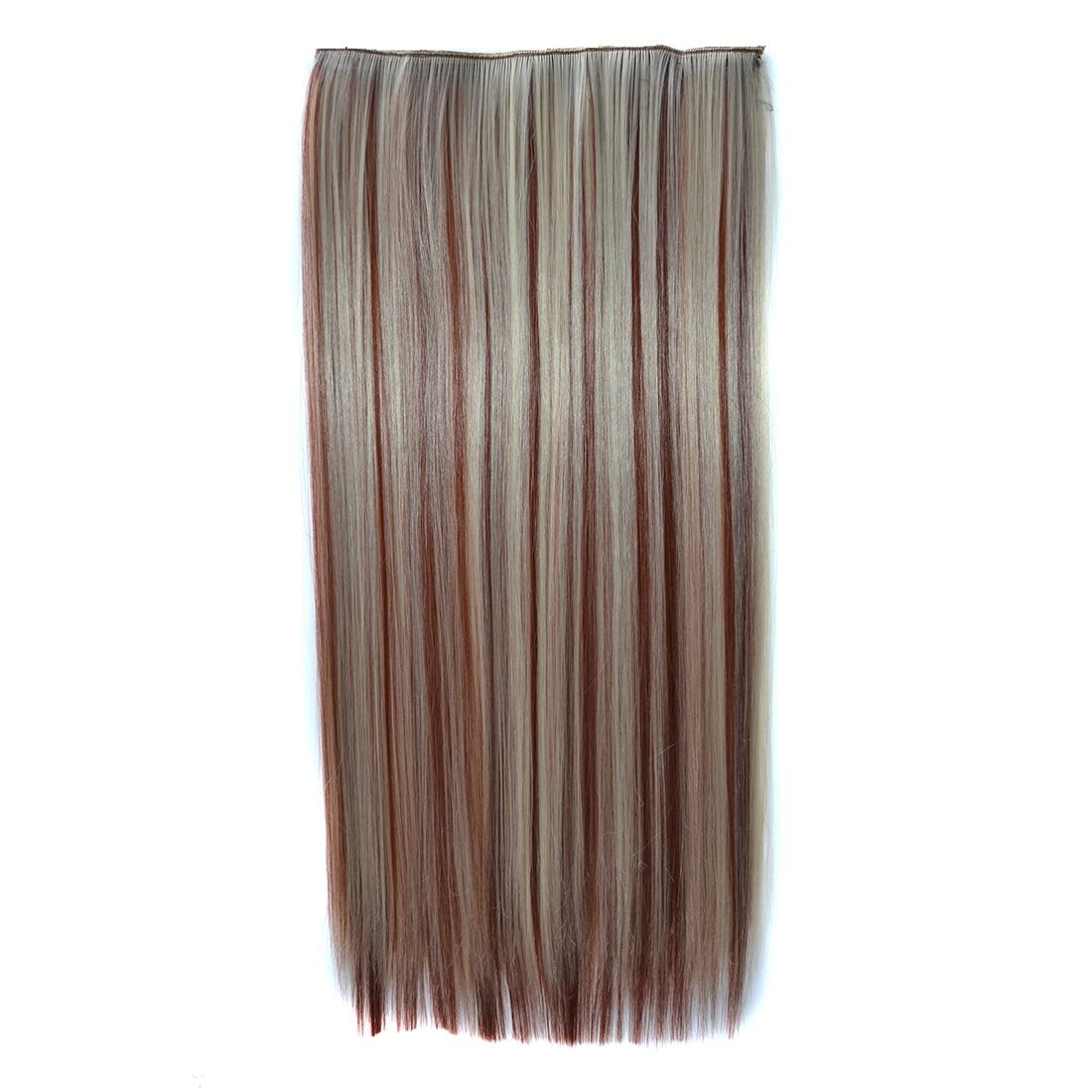 613H35 Long Straight Wig With Five Clips Made From High Temperature Silk