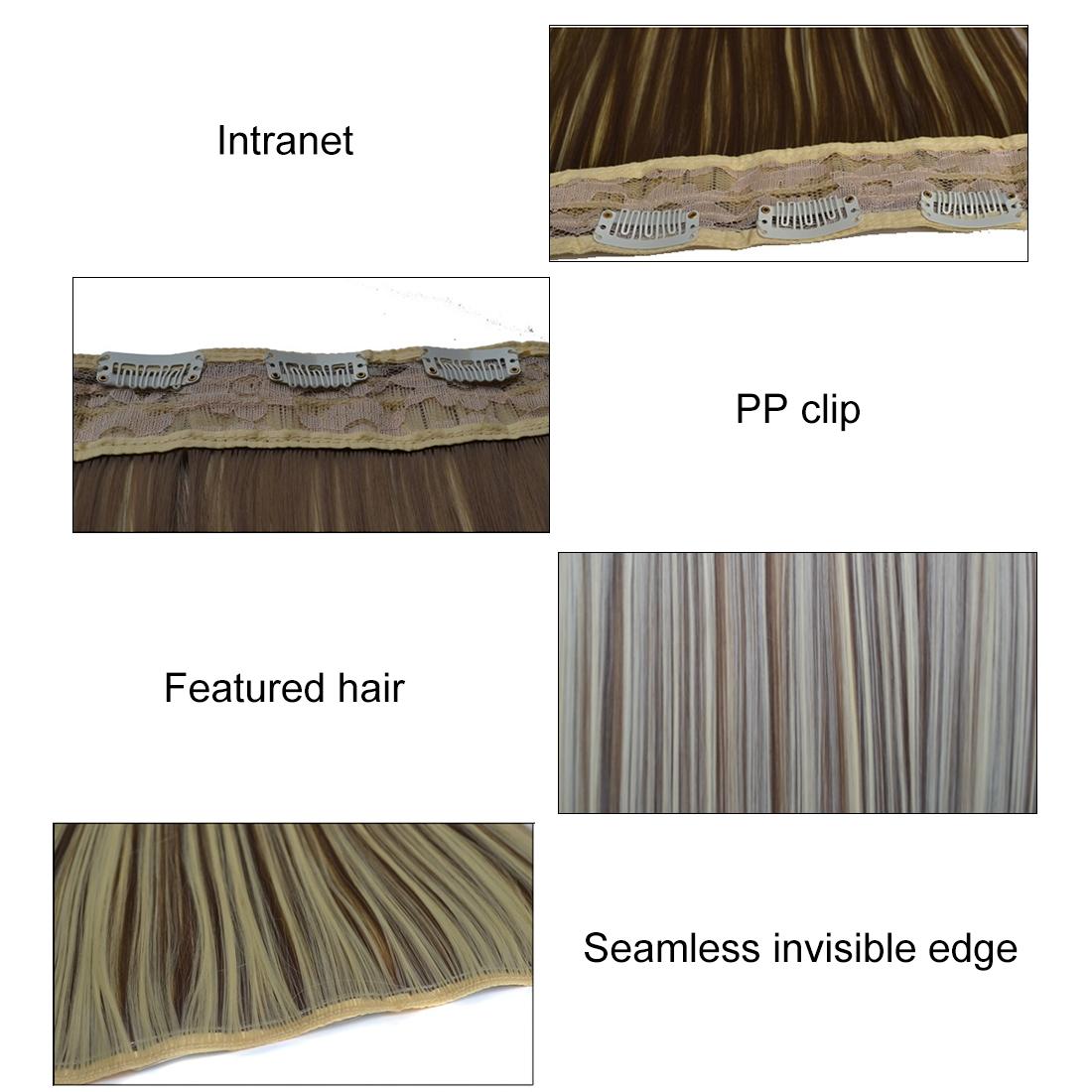 613H35 Long Straight Wig With Five Clips Made From High Temperature Silk