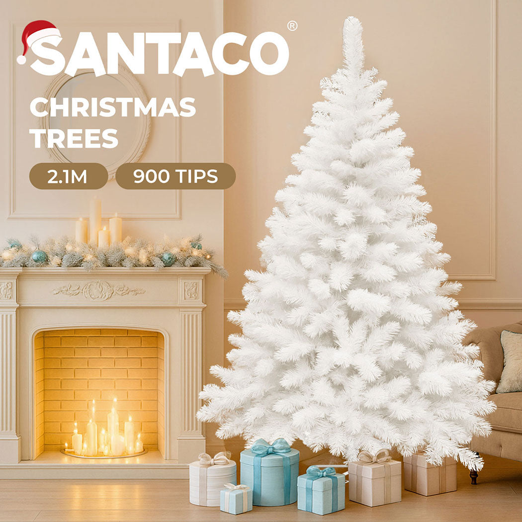 Santaco 2.1M 900 Tips White Christmas Tree