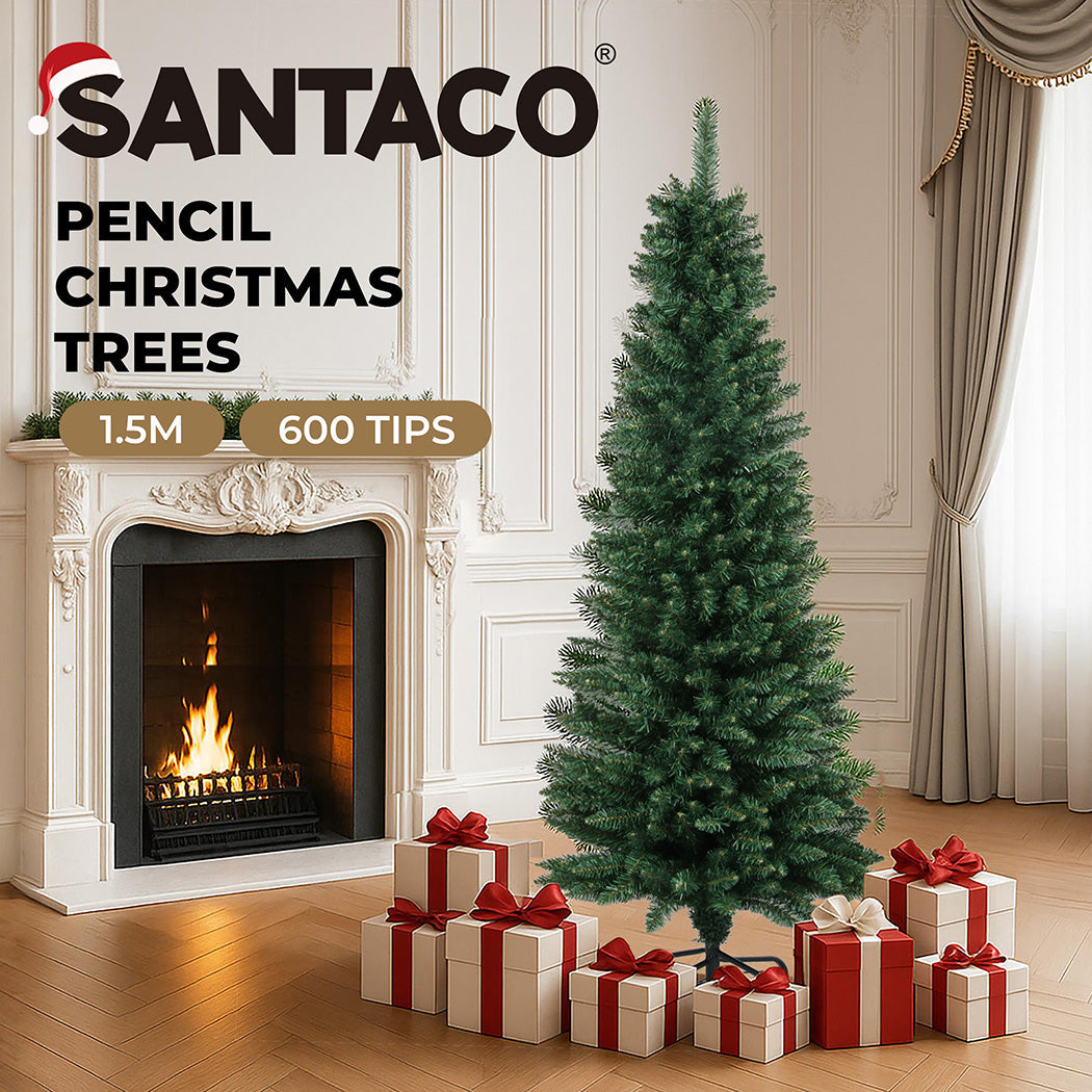 Santaco 1.5M 350 Tips Pencil Christmas Tree