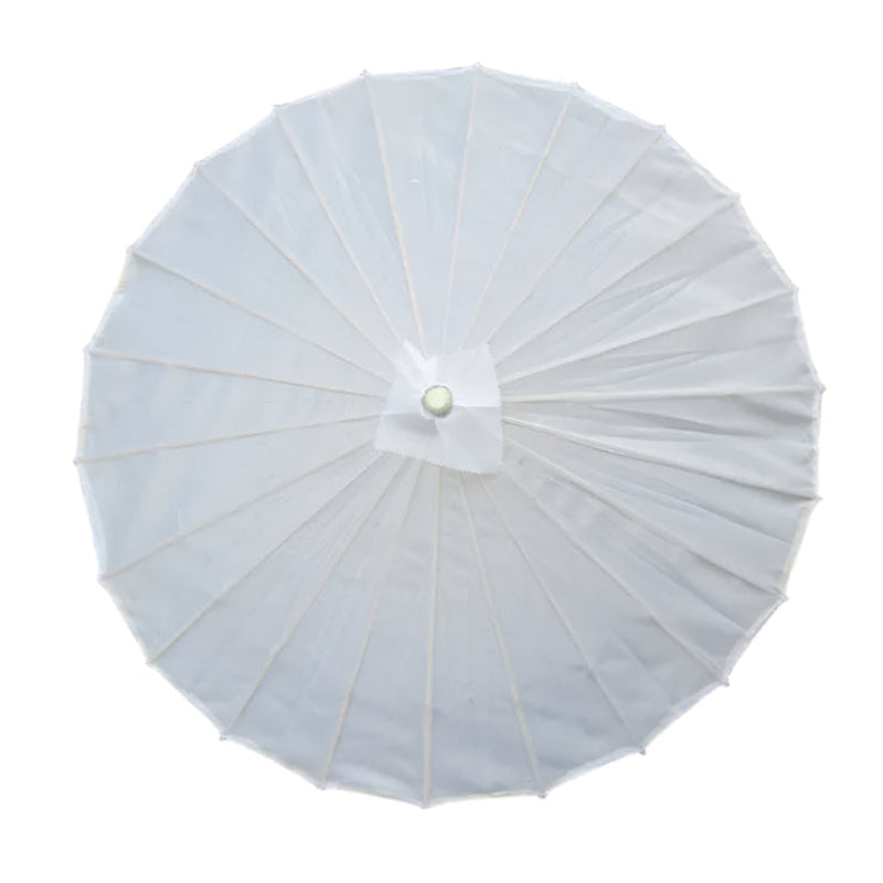 Chinese Colored Fabric Umbrella White Pink Parasols China Traditional Dance Japanese Silk Props