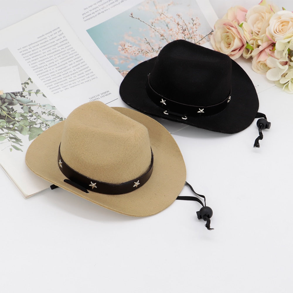 Small Medium Dogs Cute Cowboy Pet Hat