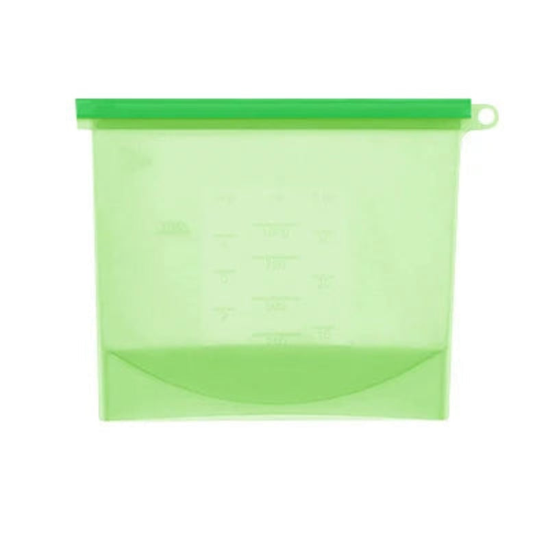 Silicone Bags Reusable Food Airtight Seal Grade For Vegetable Liquid Snack Meat