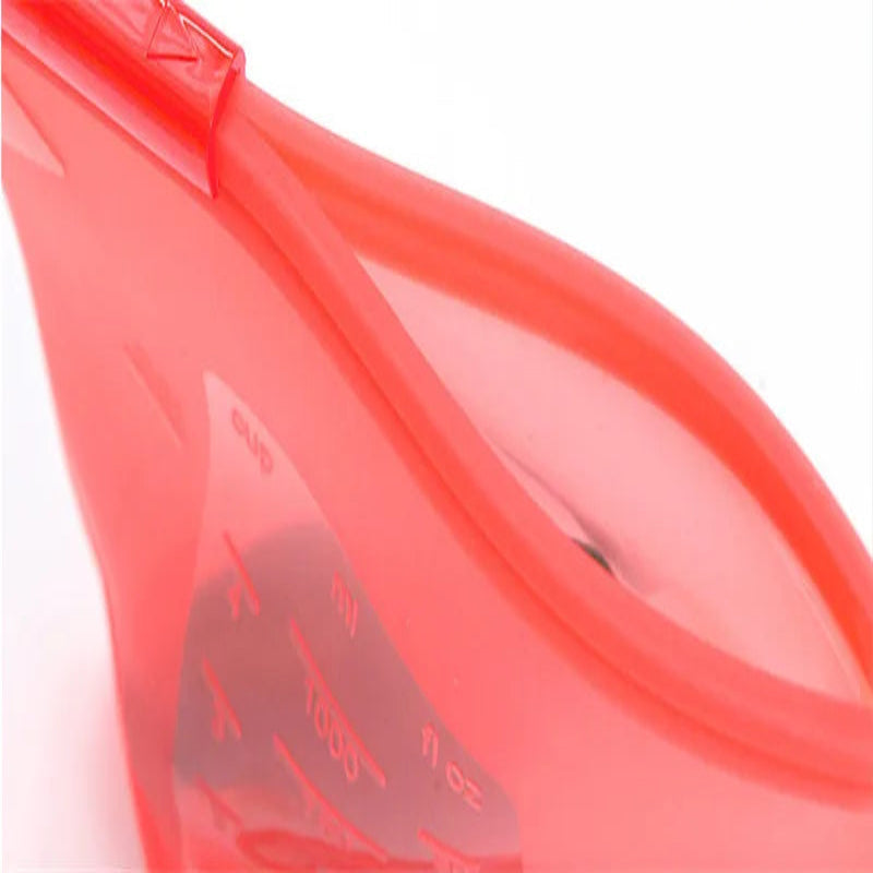 Silicone Bags Reusable Food Airtight Seal Grade For Vegetable Liquid Snack Meat