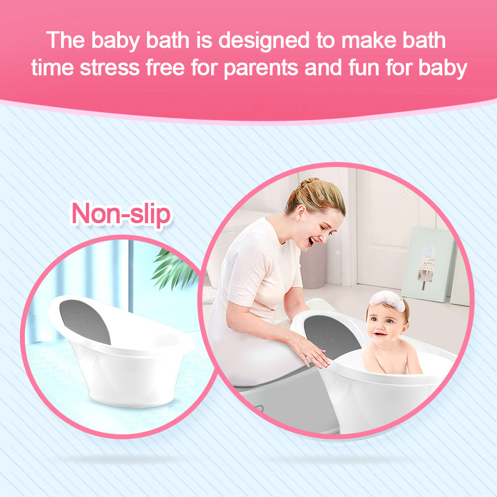 Black Little One Bath With Backrest & Bum Bump Support
