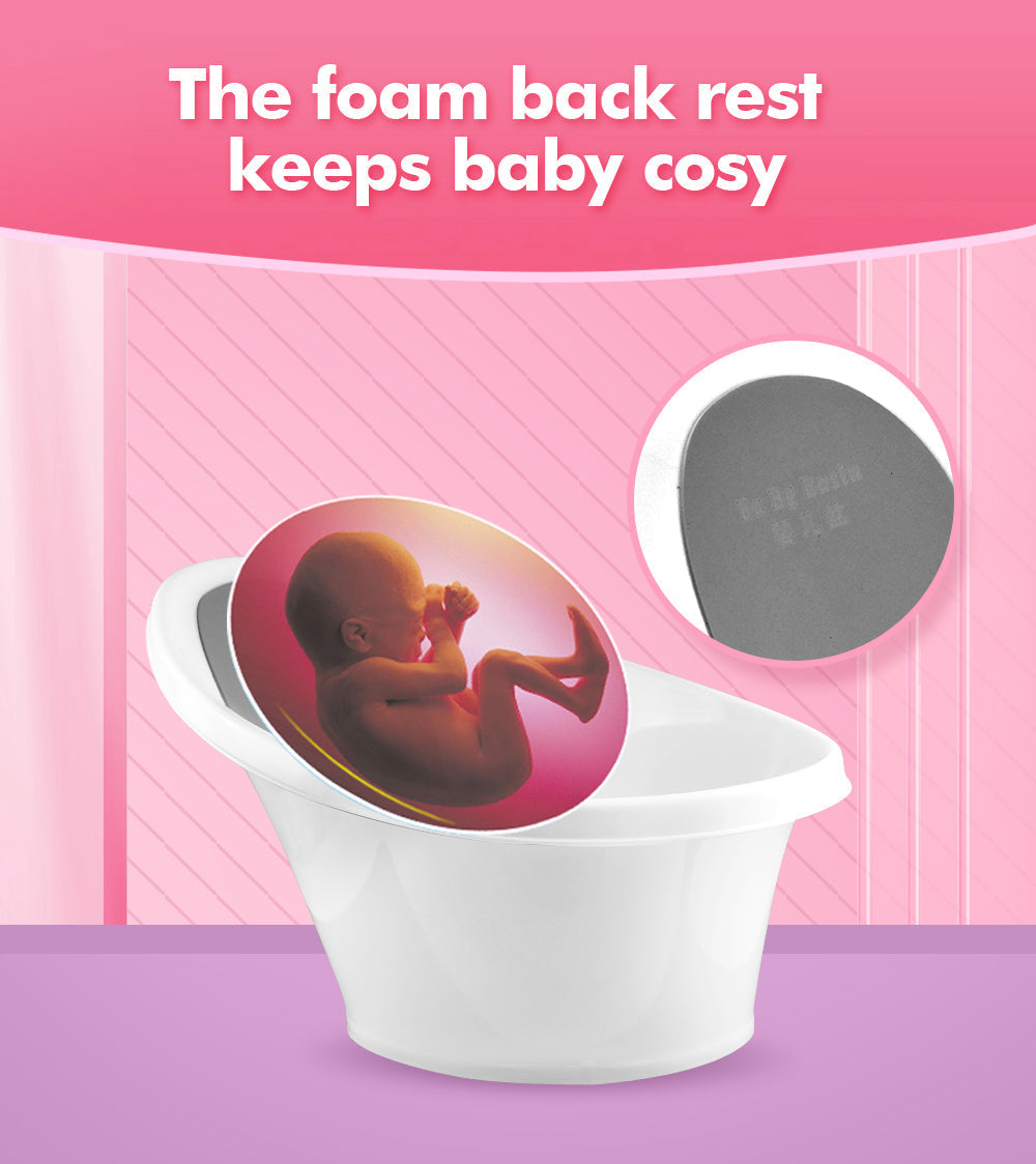 Black Little One Bath With Backrest & Bum Bump Support