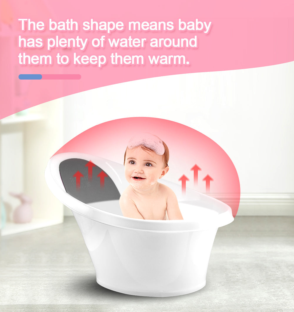 Black Little One Bath With Backrest & Bum Bump Support