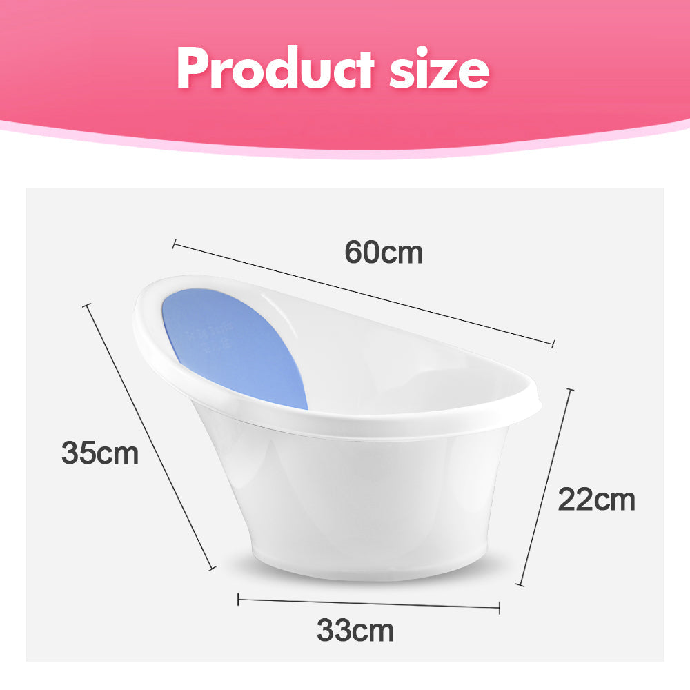 Blue Little One Bath With Backrest & Bum Bump Support