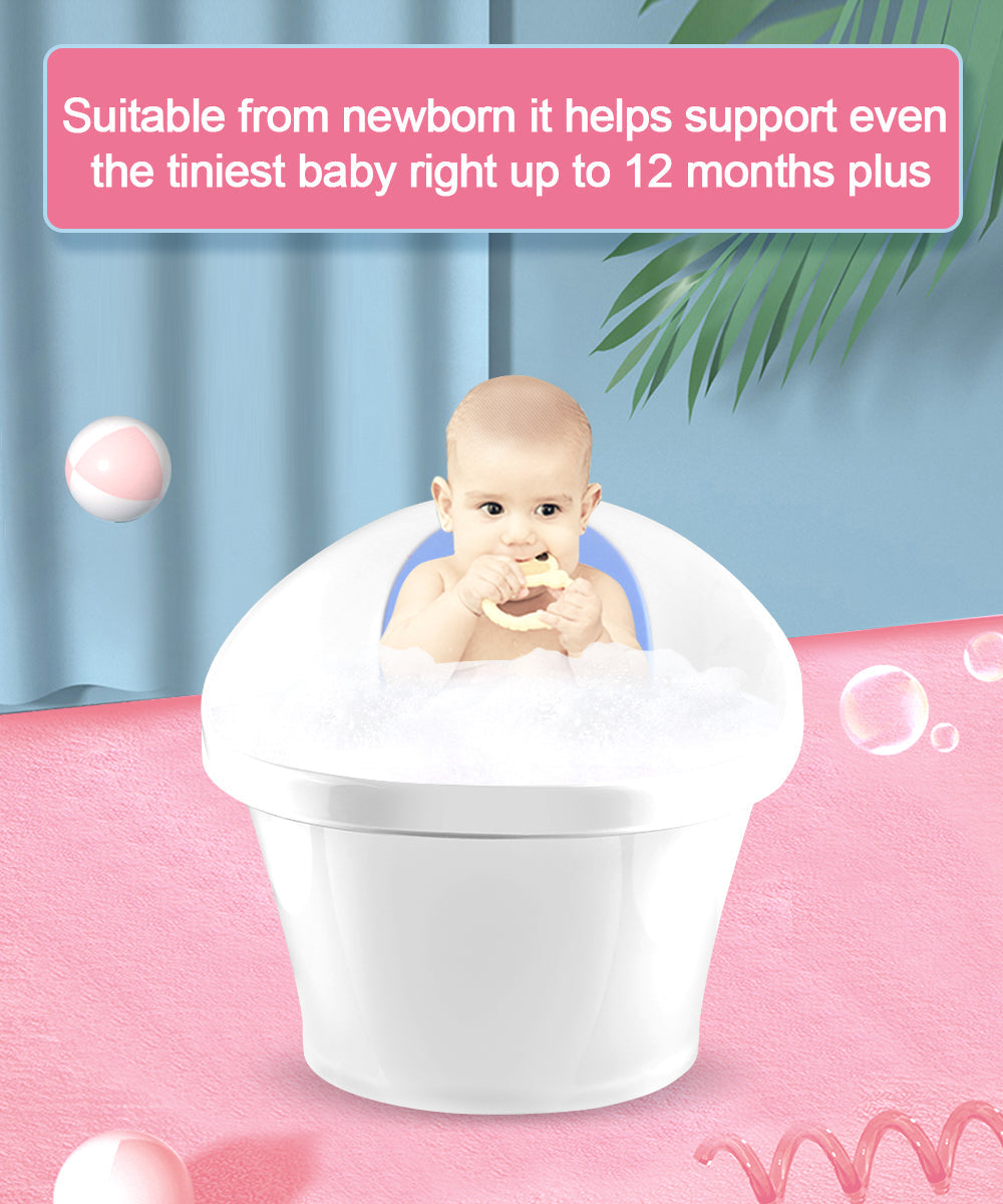 Blue Little One Bath With Backrest & Bum Bump Support