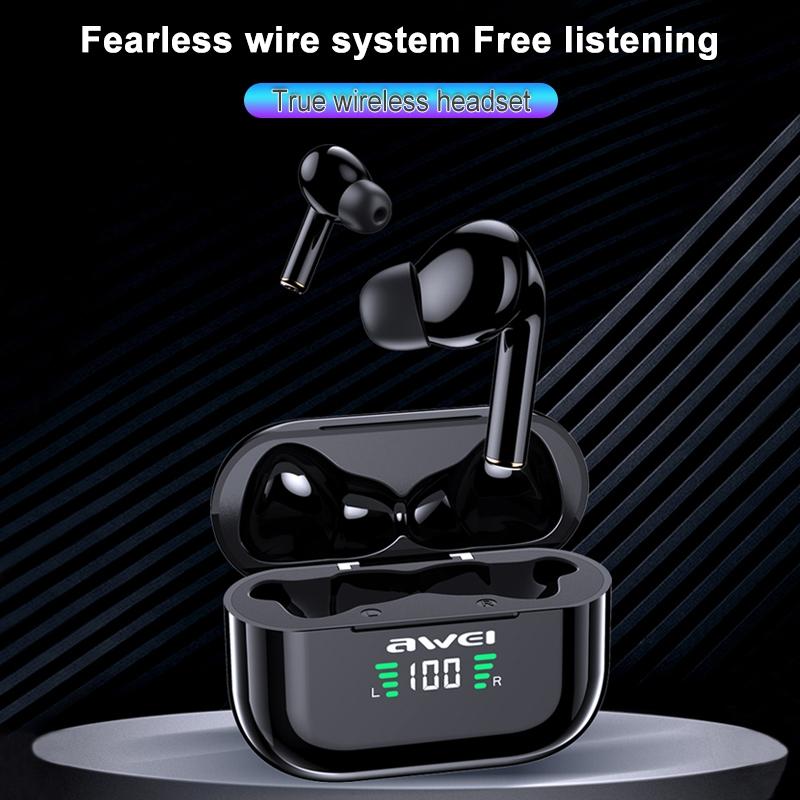 Wireless Bluetooth Headphones With Led Display And Tws Technology