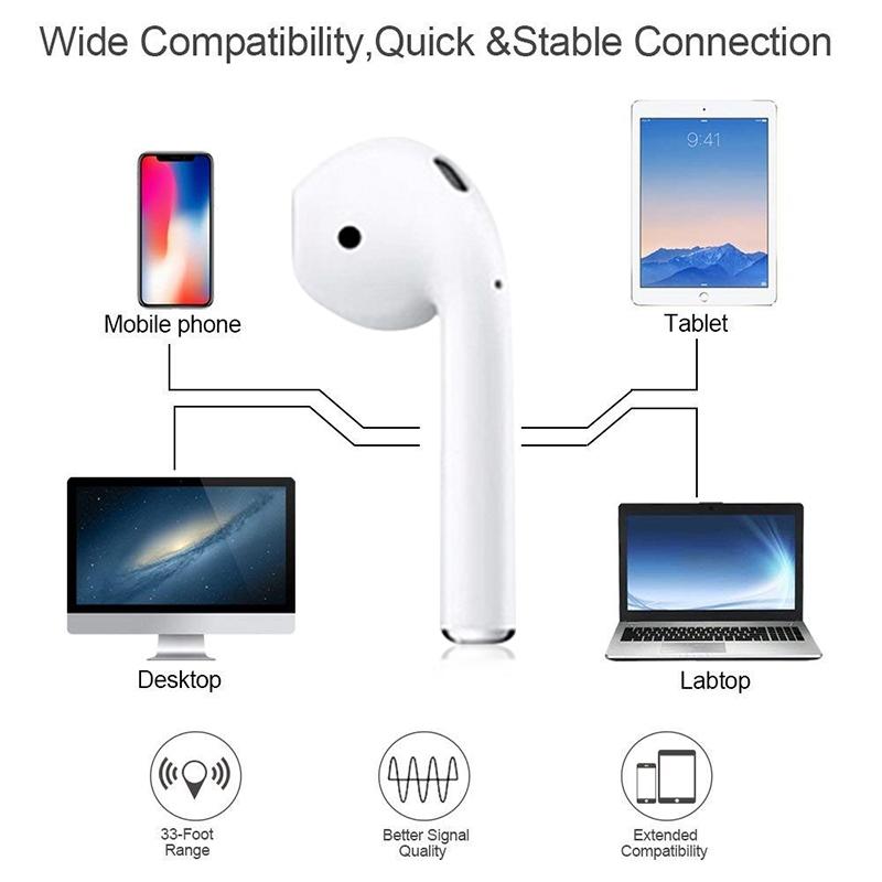 Wireless Charge Full Touch True Stereo Bluetooth Headset Version 5.0