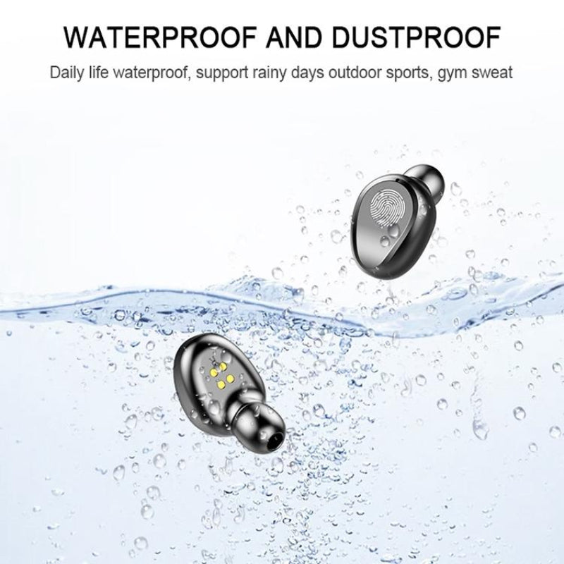 Wireless Bluetooth Headset With Touch Control And Charging Case Version Five Zero