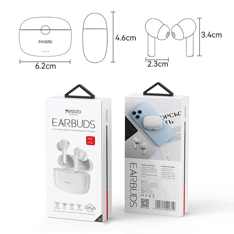 Smart Dual Noise Reduction True Wireless Stereo Earphones With Active Control
