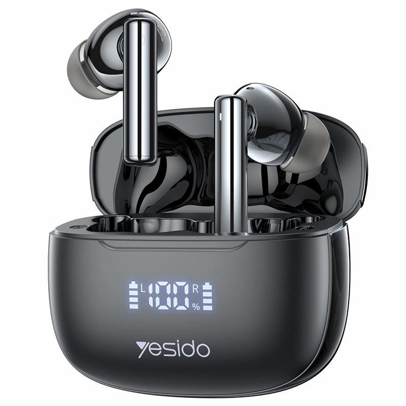 Wireless Bluetooth 5.0 Earphones With Anc And Led Display For Clear Sound Control