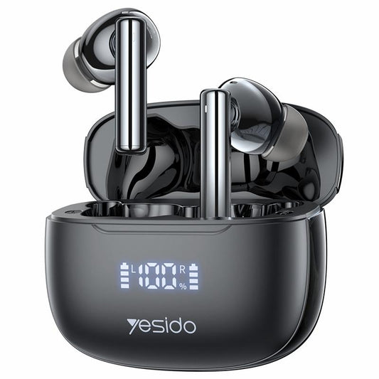 Wireless Bluetooth 5.0 Earphones With Anc And Led Display For Clear Sound Control