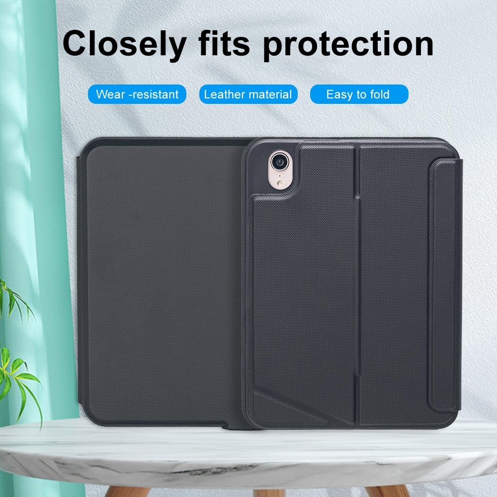 Split Type Bluetooth Keyboard Leather Case For Ipad Mini Six With Touch Backlight