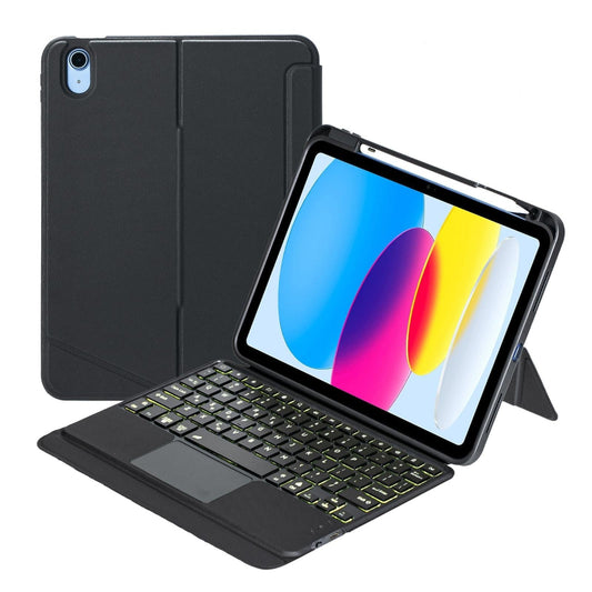 For Ipad 10.9 Touch Backlight Split Type Bluetooth Leather Keyboard Case