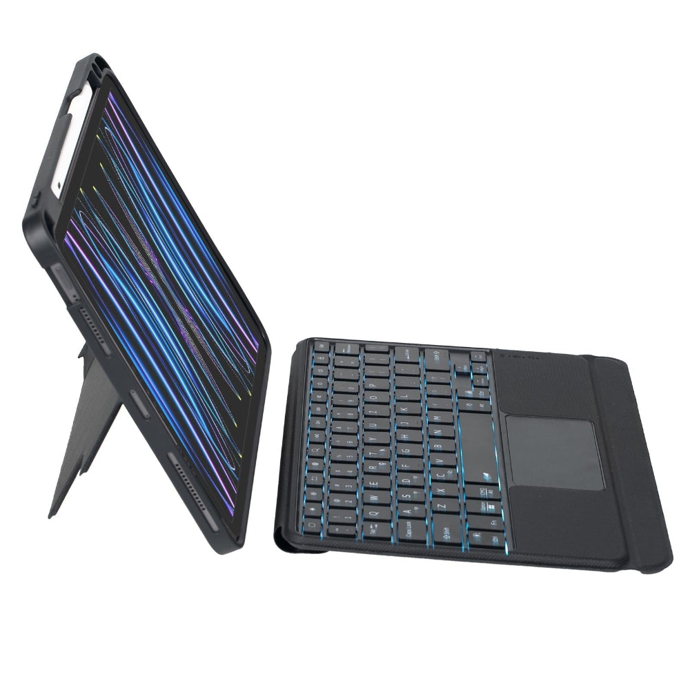 Bluetooth Keyboard Leather Case For Ipad Air / Pro 11 Touch Backlight Split Type