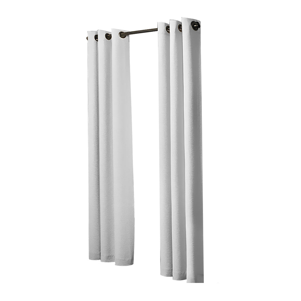 2X Blockout Curtains Panels 3 Layers Grey 132 160Cm