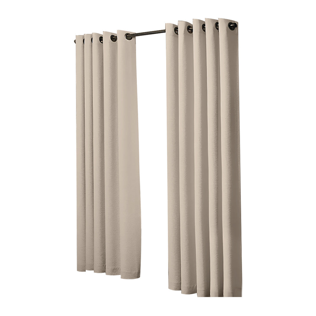 1 Sets of Sello 1 Sets Of 2X Blockout Curtains Panels 3 Layers Beige 180 230Cm