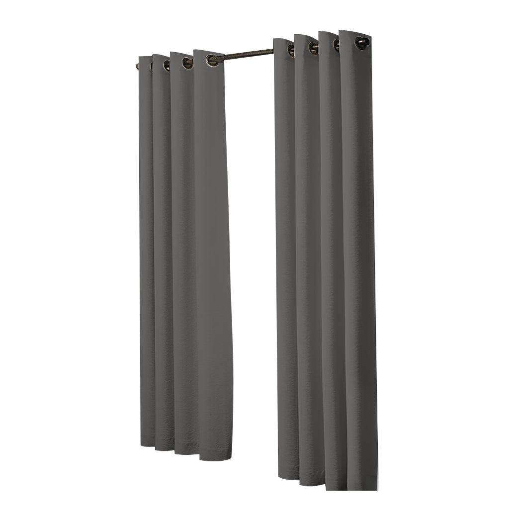 1 Sets of Sello 1 Sets Of 2X Blockout Curtains Panels 3 Layers Charcoal 132 213Cm