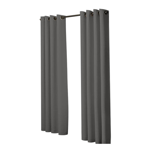 1 Sets of Sello 1 Sets Of 2X Blockout Curtains Panels 3 Layers Charcoal 132 160Cm