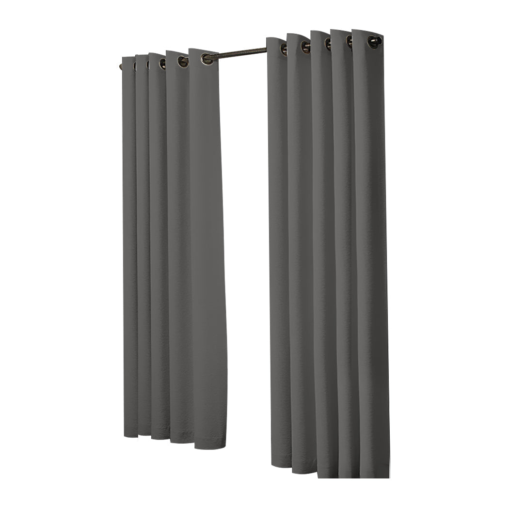 1 Sets of Sello 1 Sets Of 2X Blockout Curtains Panels 3 Layers Charcoal 180 230Cm