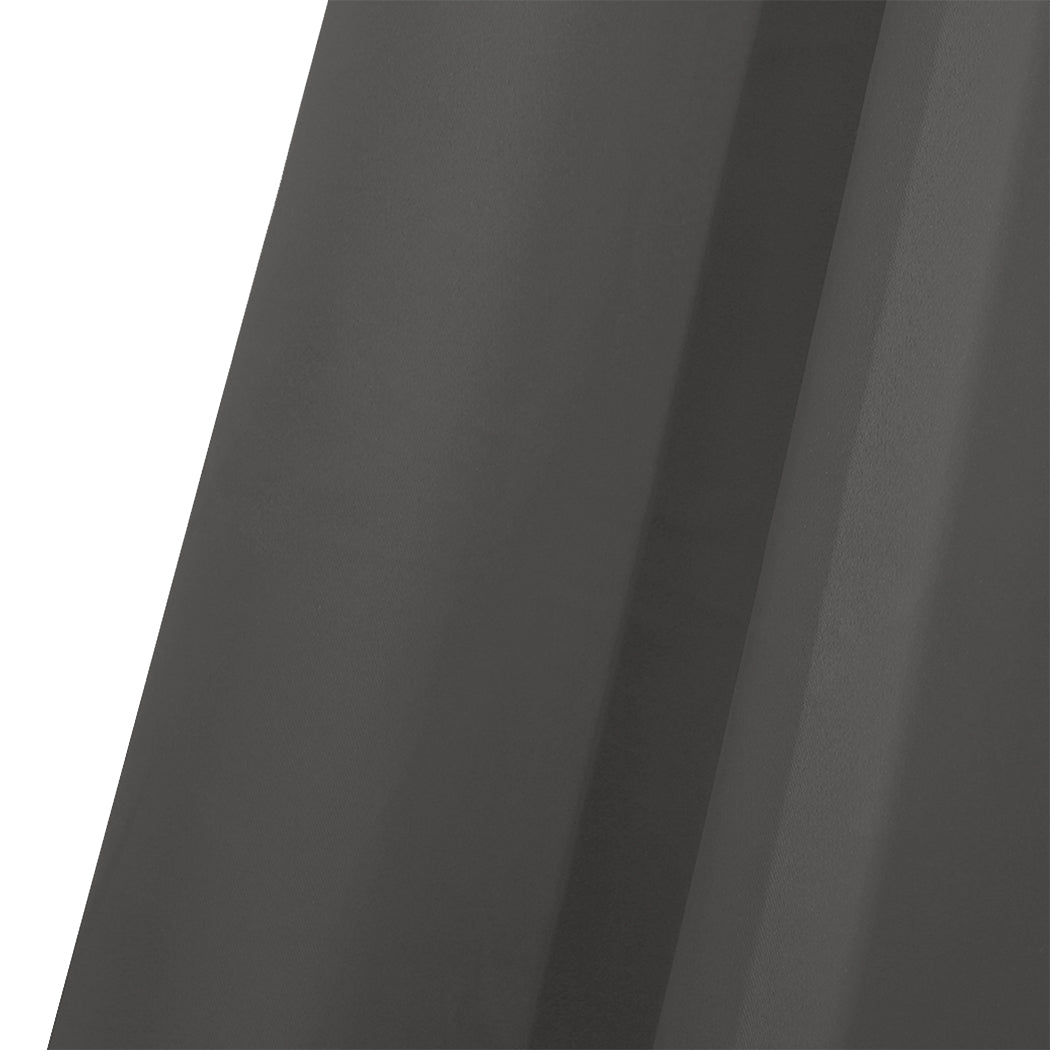 1 Sets of Sello 1 Sets Of 2X Blockout Curtains Panels 3 Layers Charcoal 132 160Cm