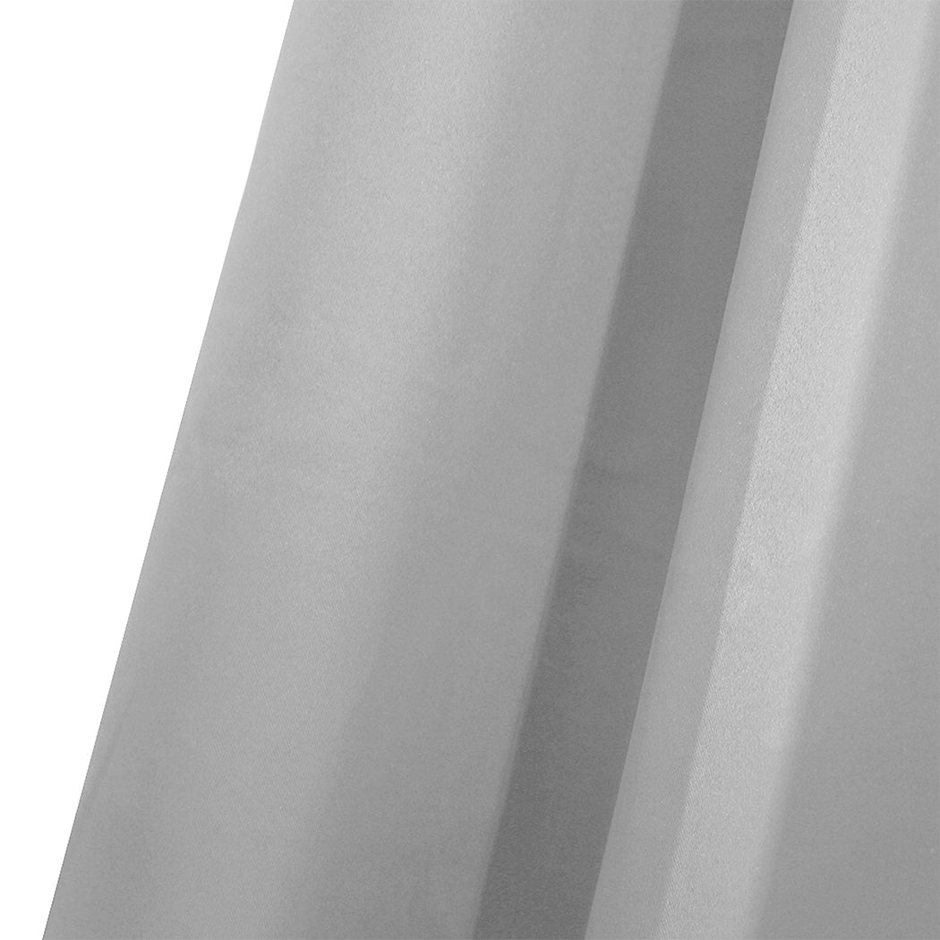 2X Blockout Curtains Panels 3 Layers Grey 132 160Cm