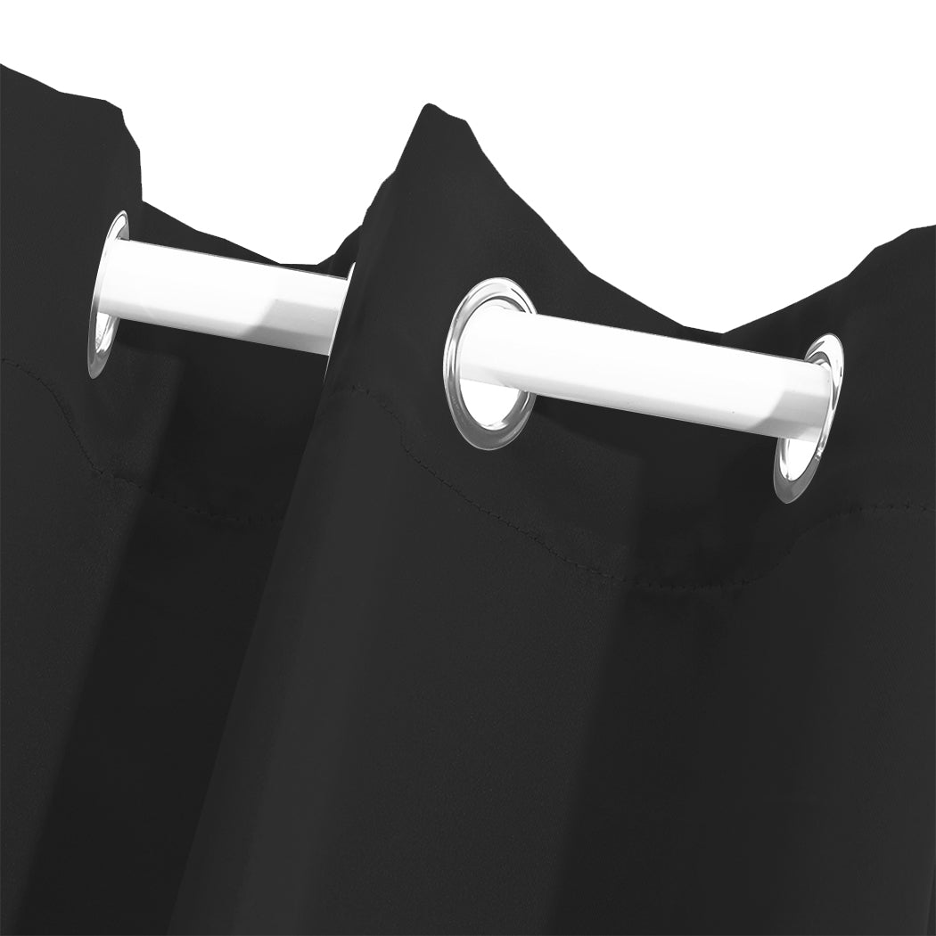 1 Sets of Sello 1 Sets Of 2X Blockout Curtains Panels 3 Layers Black 180 230Cm