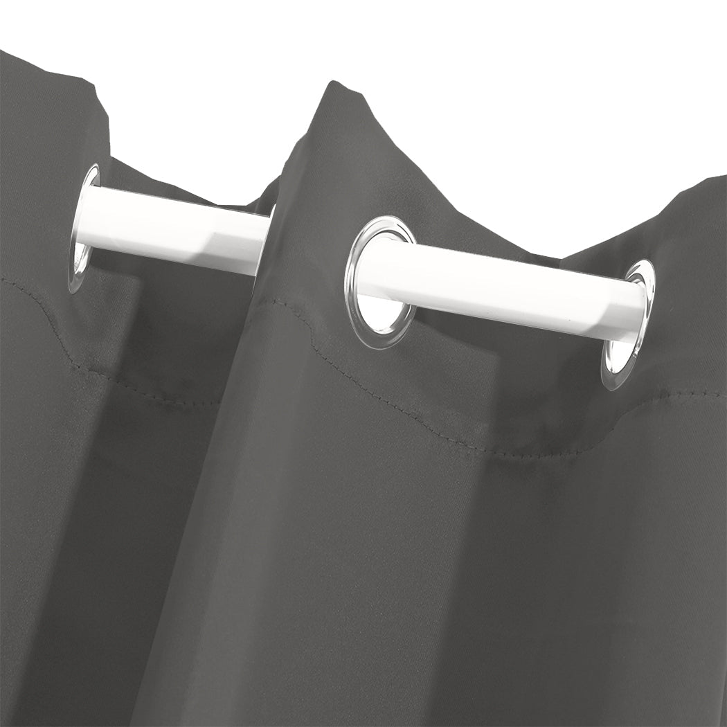1 Sets of Sello 1 Sets Of 2X Blockout Curtains Panels 3 Layers Charcoal 240 230Cm