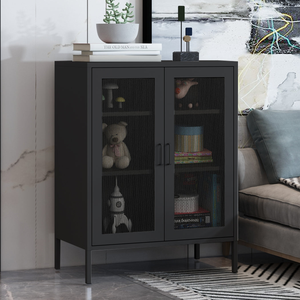 80Cm X 40Cm 101.5Cm Storage Cabinet Steel Kitchen Black
