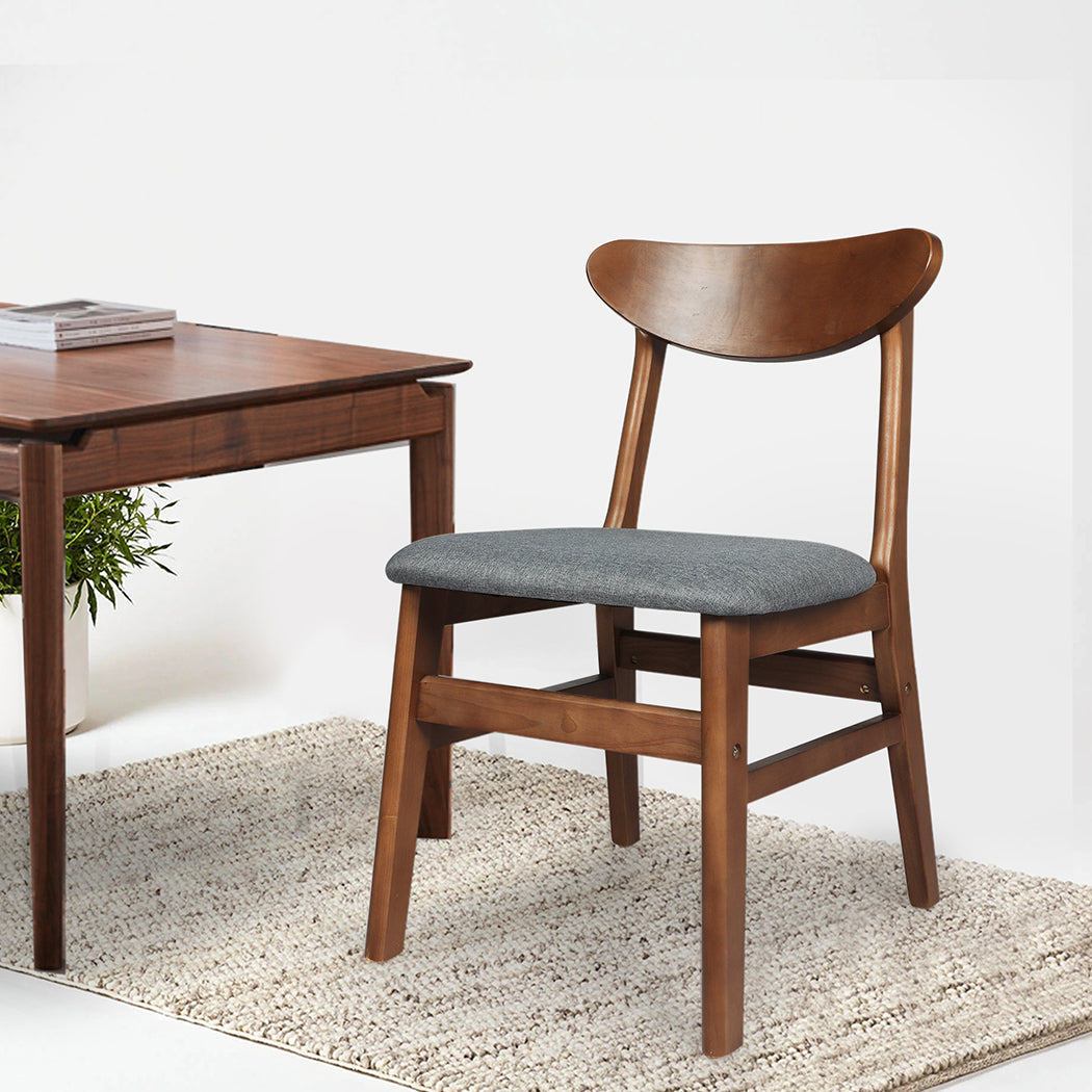 Comfortable Brown Dining Chairs Set For Kitchen 2 Piece Stylish Seating Option
