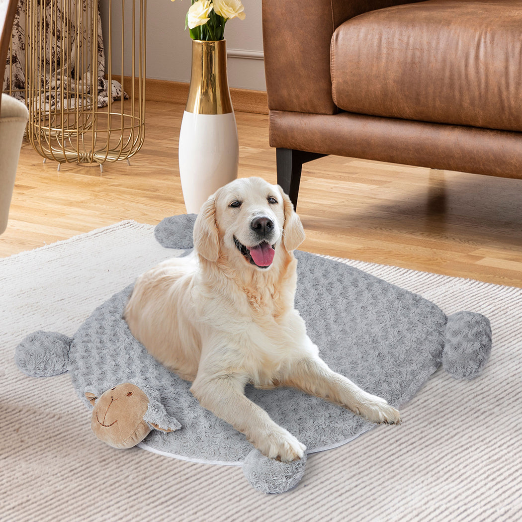 Pawz Pet Bed Cat Calming Dog Squeaky M Grey Medium