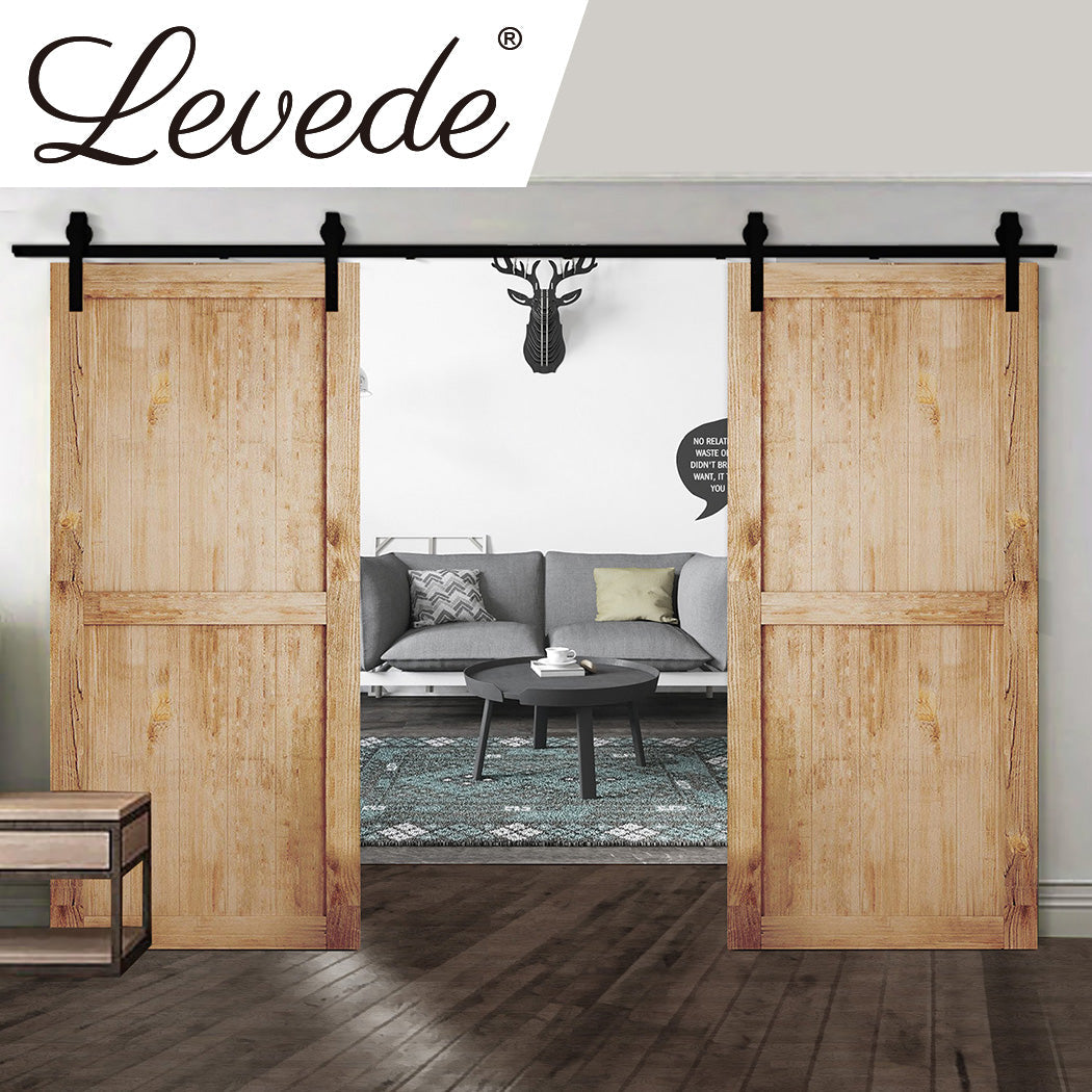 3M Antique Classic Double Sliding Door 3.05M X 6.1M Elegant Wooden Style