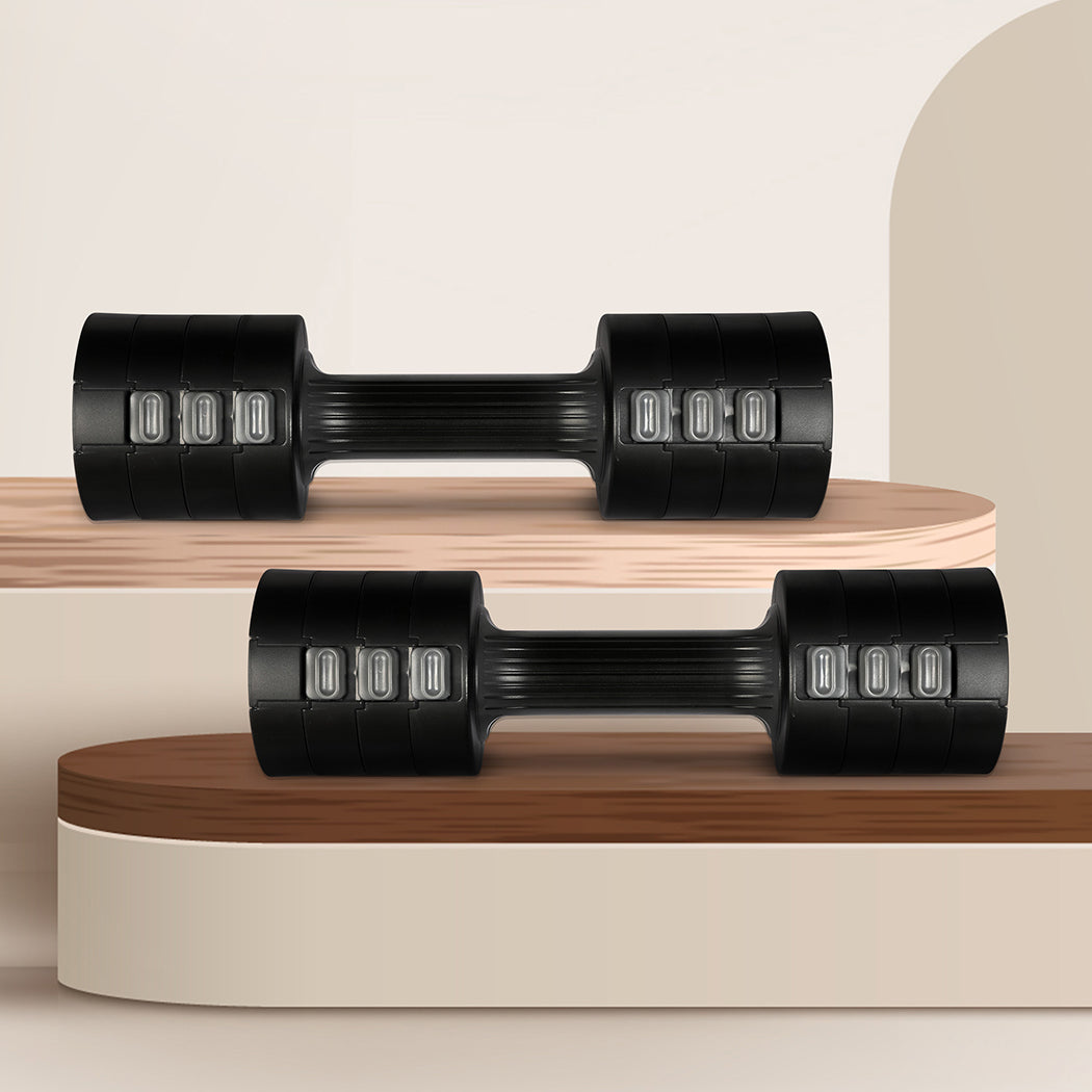 Centra A Pair Of 1Kg To 5Kg Dumbbells Black
