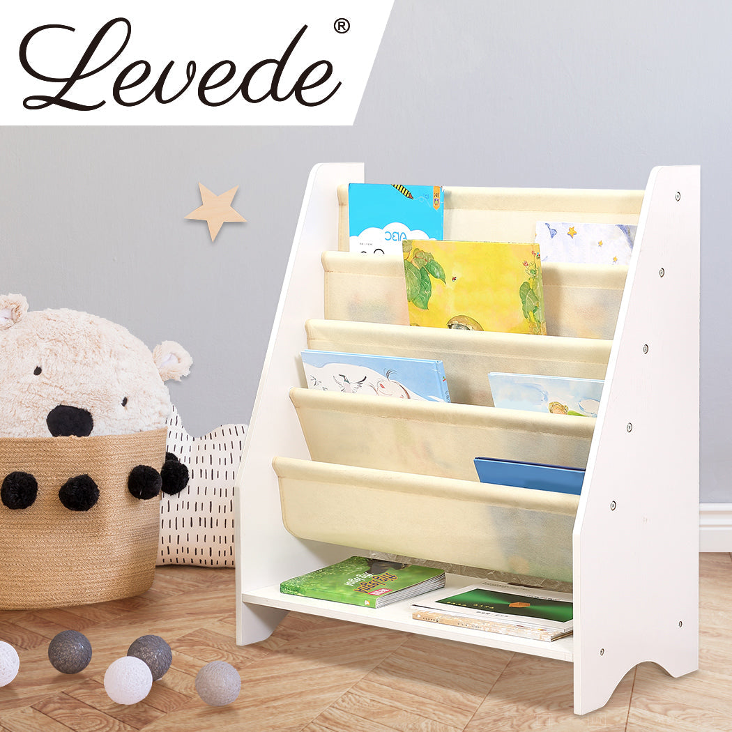 4 Tier Kids Bookshelf Bookcase Magazine