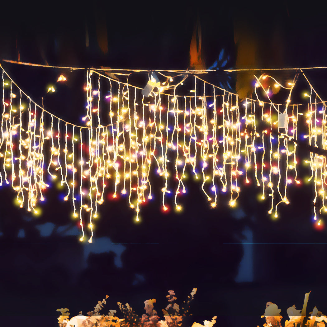 300 Led Curtain Fairy String Lights Multi Colour For Home Decor Party Lighting