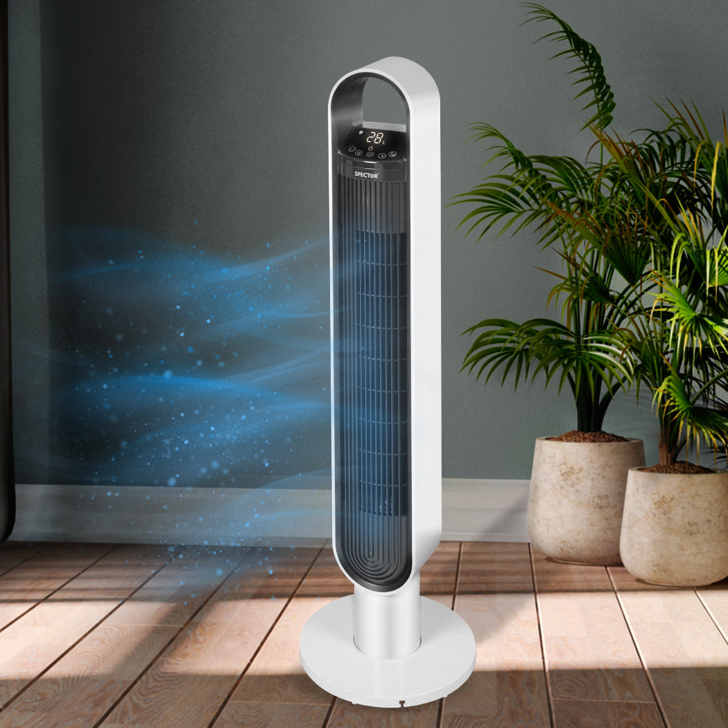 Spector Tower Fan Portable Oscillating White