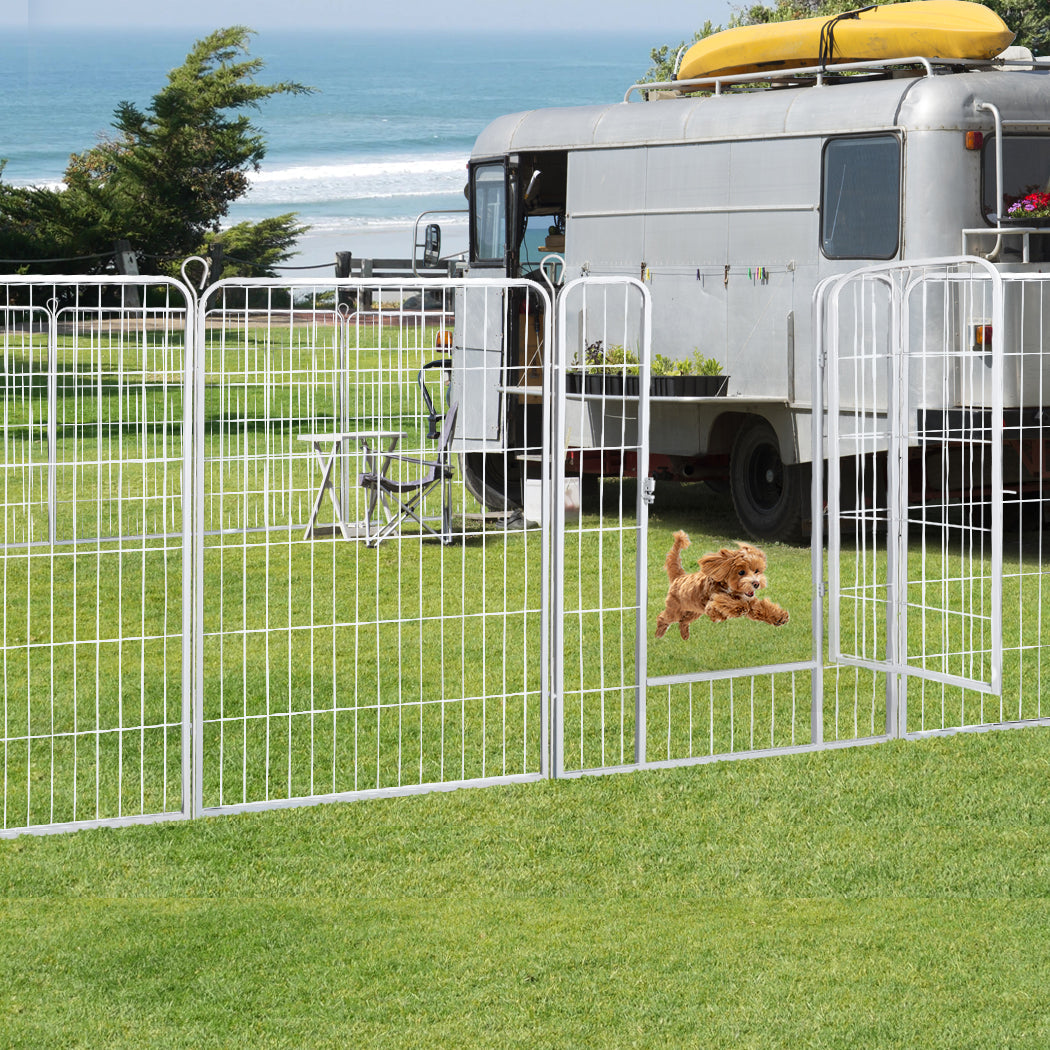 Pawz 8 Panel 32'' Pet Dog Playpen Puppy White 2.5Kg Mackerel & Lamb