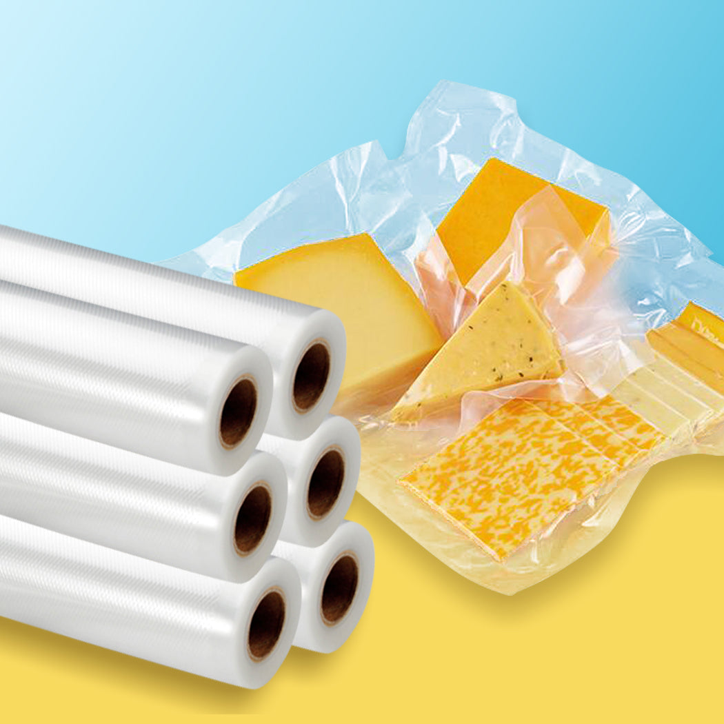 TOQUE 4 Rolls Vacuum Food Sealer Bags – Large Size