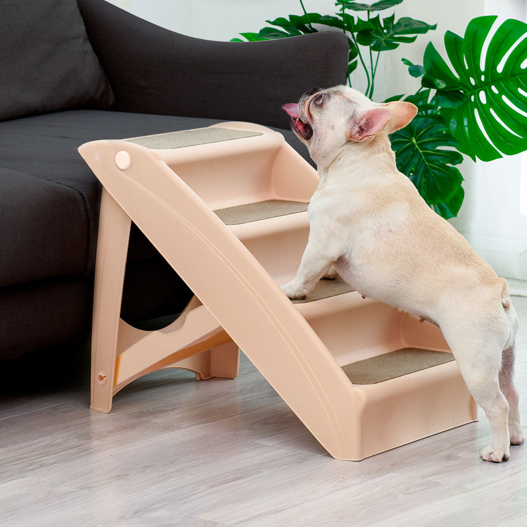 Pawz Pet Ramp Indoor Dog Steps Stair Brown