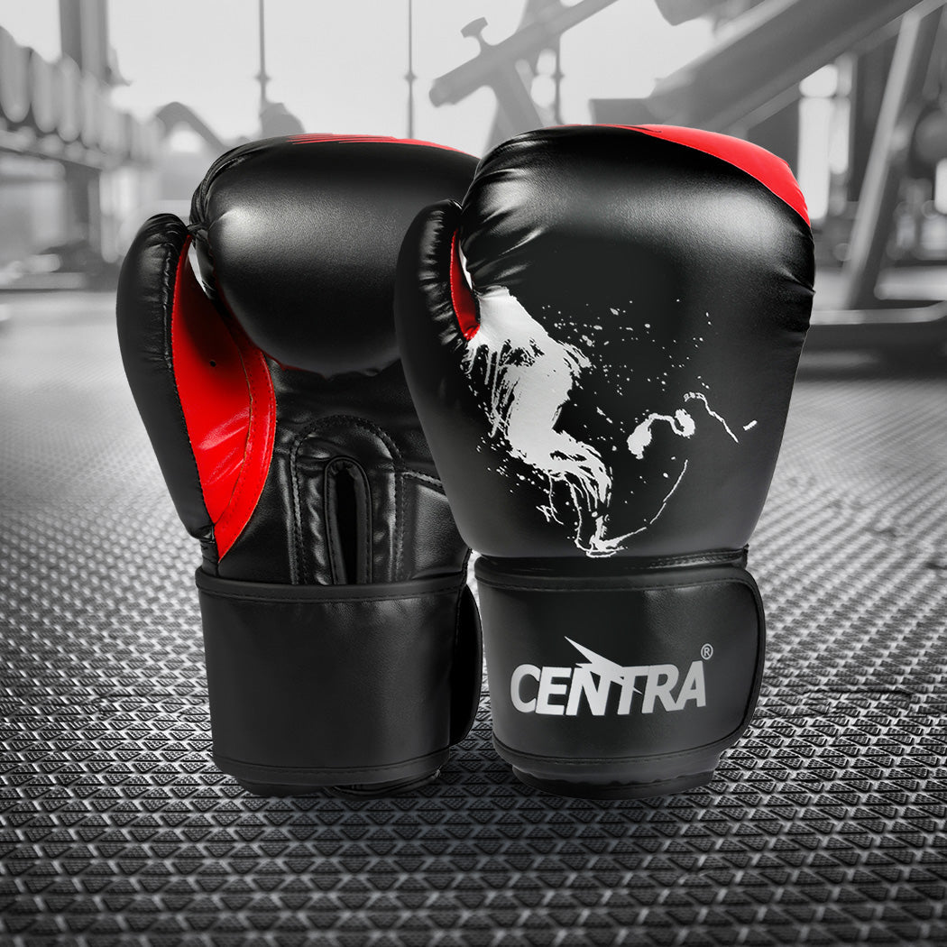 Boxing Gloves Pu Leather Mma Training Mitts Fight Punch Bag Sparring 8Oz