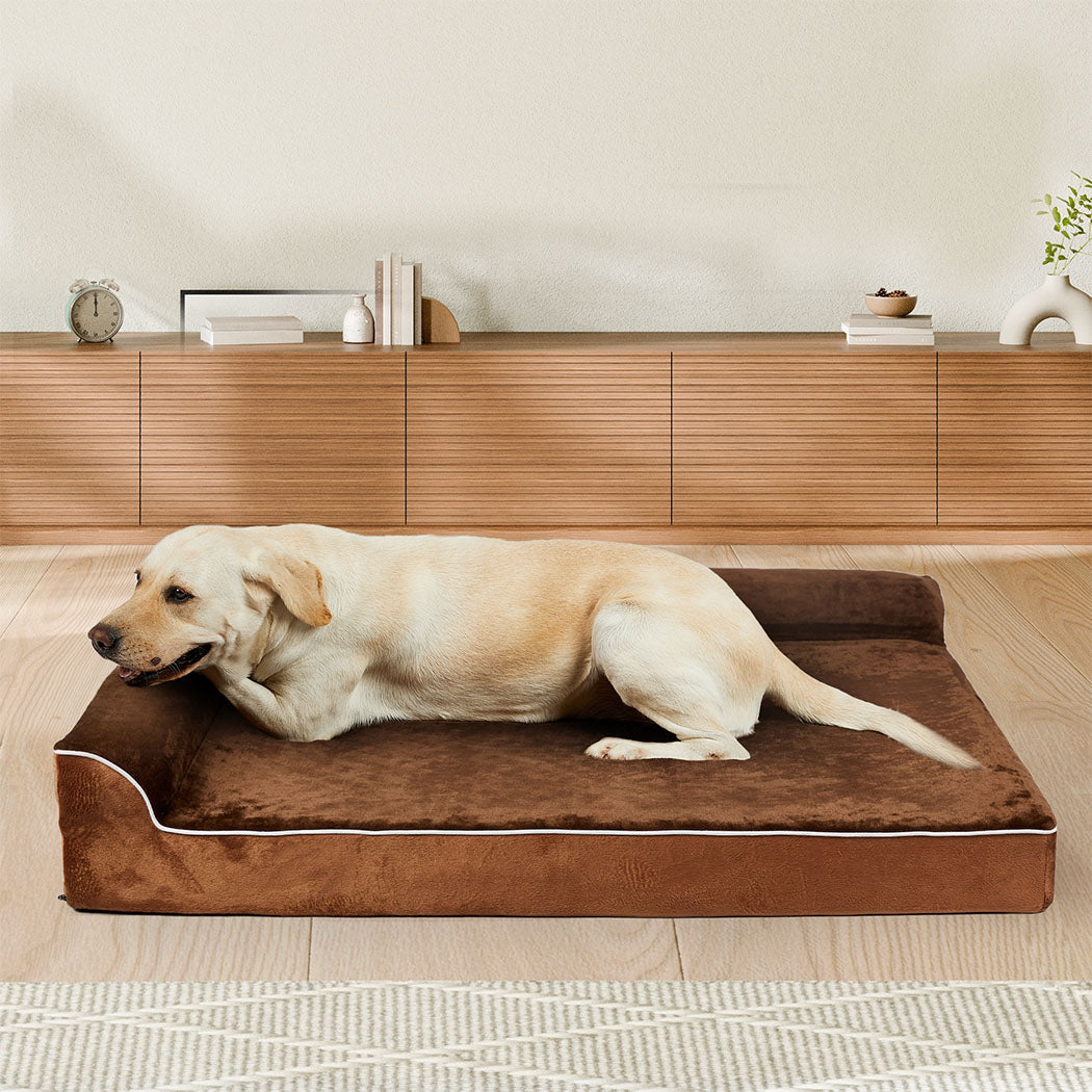Pawz Orthopedic Dog Bed Xl Coffee Plush Comfort And Support For Large Dogs