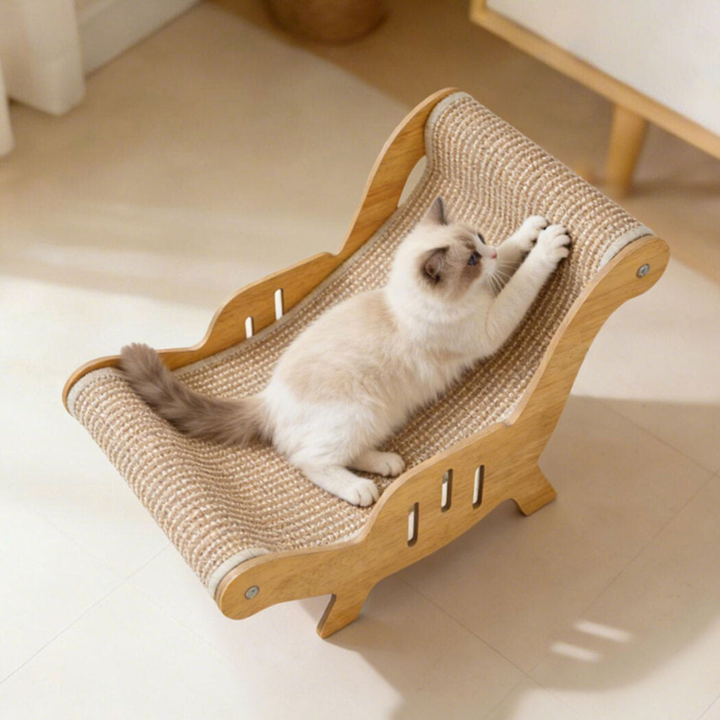 Pawz Cat Scratcher Bed Lounge Chair 2 In 1 Design Durable Scratching