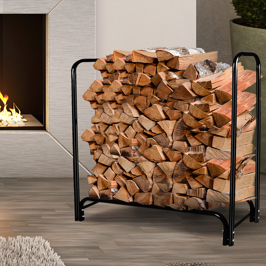 Firewood Rack Holder 4Ft Fireplace Tool