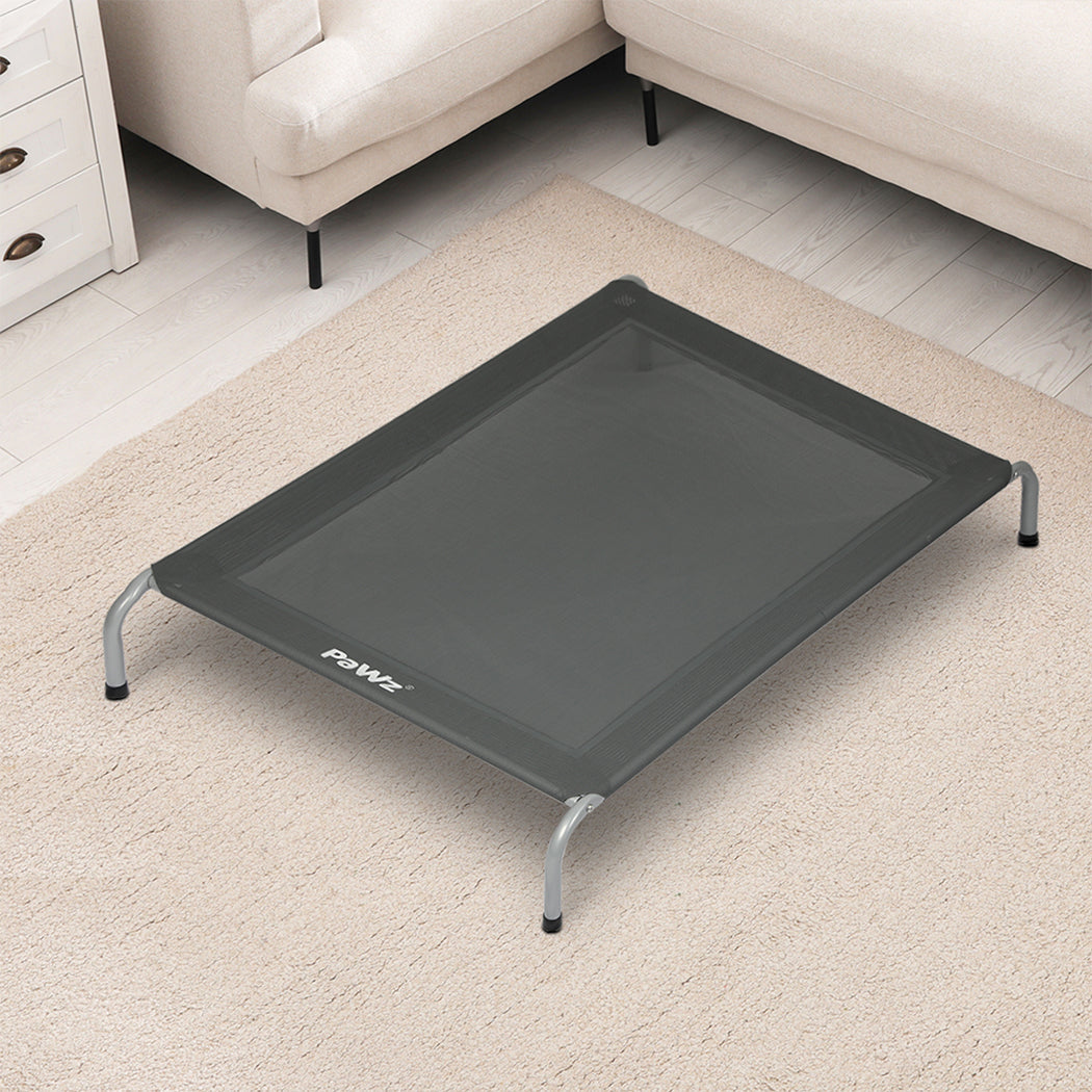 Pawz Elevated Trampoline Pet Bed Dog Xxl Grey Large