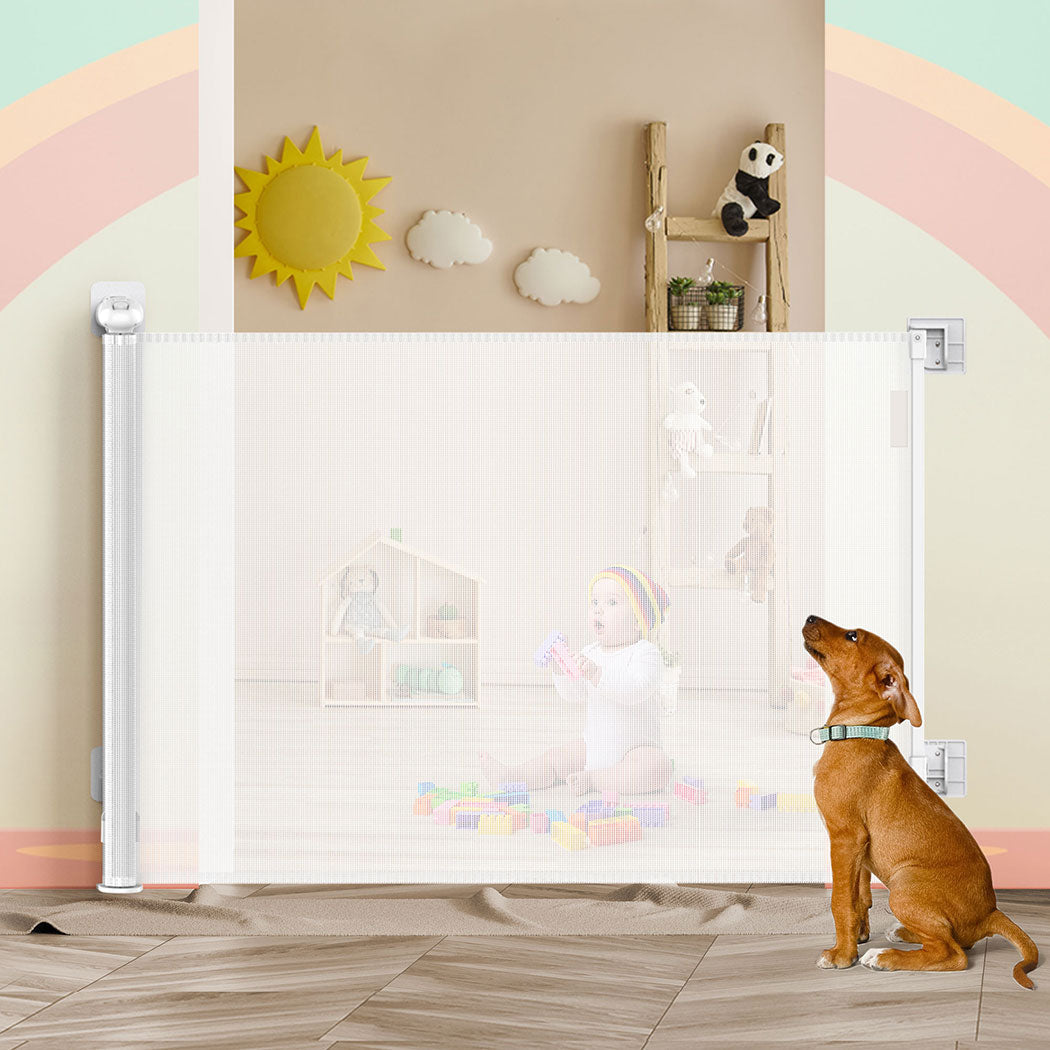 Bopeep Retractable Baby Safety Gates 300Cm White