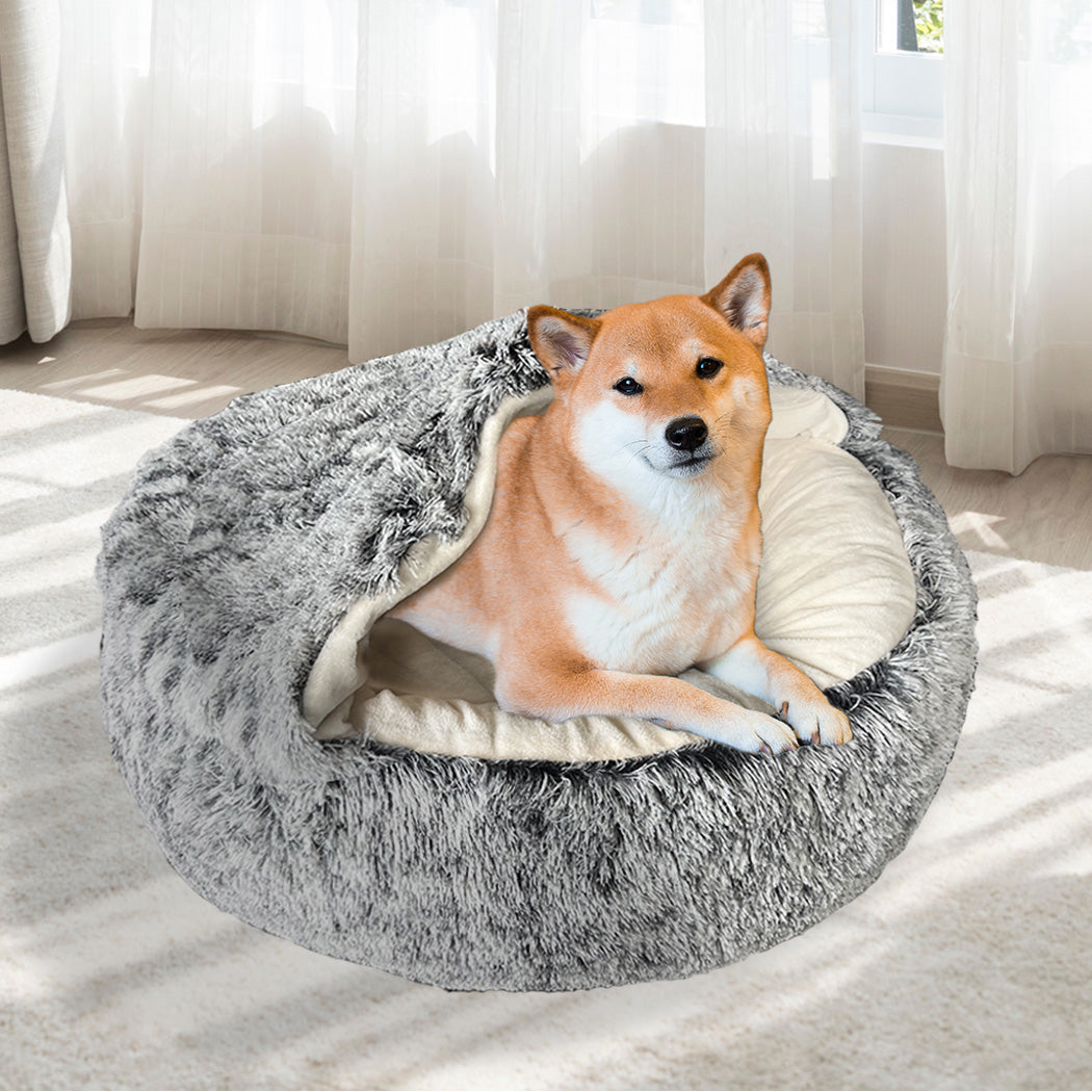 Pawz Pet Dog Calming Bed Warm Soft Plush L Large